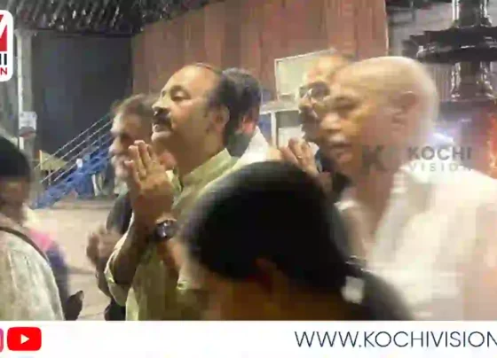 VD Satheeshan at Chottanikkara Temple